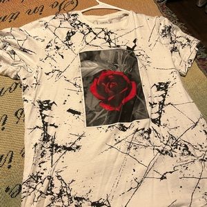 Rose black crackle shirt